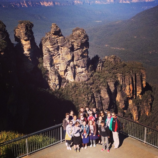 YOM team hanging with the "3 Sisters" in the Blue Mountains. #moyom14